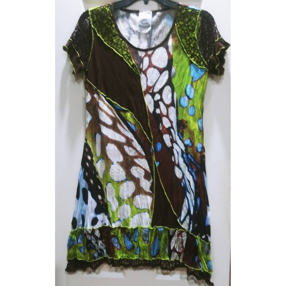 Fleur  de Lis small Boho Colorful Dress